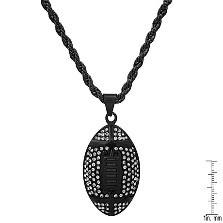 Steeltime 18k Gold Plated Football Necklace