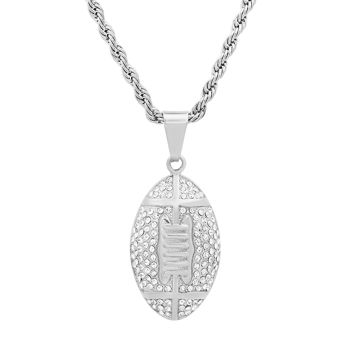 Steeltime 18k Gold Plated Football Necklace