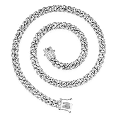 XL Cuban Link Super Deluxe Iced Out Lock Necklace
