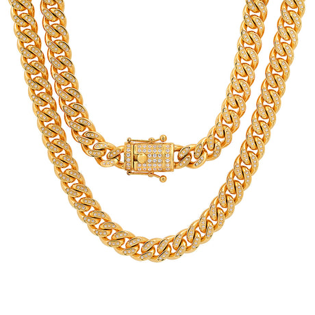 XL Cuban Link Super Deluxe Iced Out Lock Necklace
