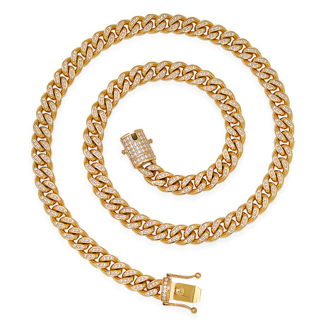 XL Cuban Link Super Deluxe Iced Out Lock Necklace