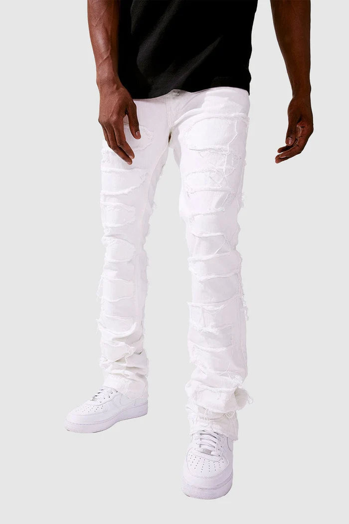 Jordan Craig Jeans - Martin Stacked Inseam - Plaster - White