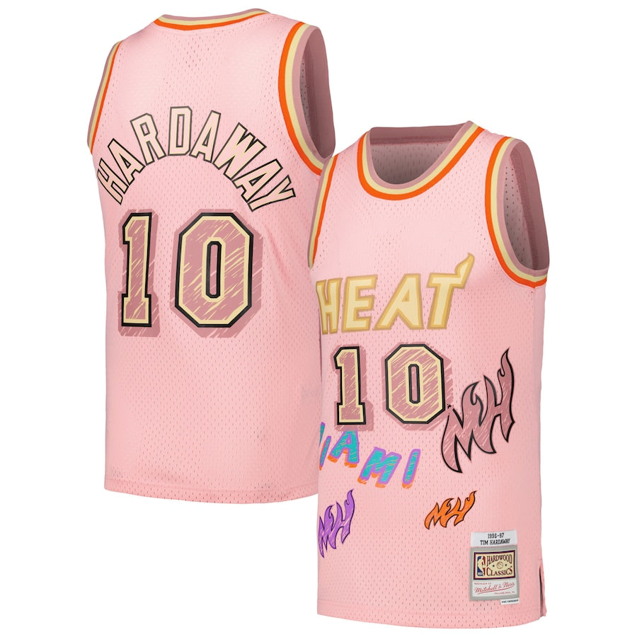 Mitchell & Ness - Jersey -Swing Man - Heat Miami - Pink