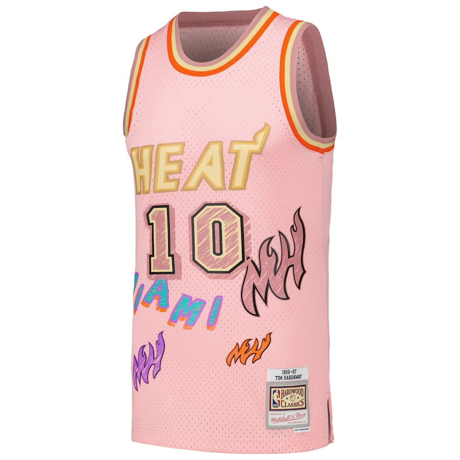 Mitchell & Ness - Jersey -Swing Man - Heat Miami - Pink