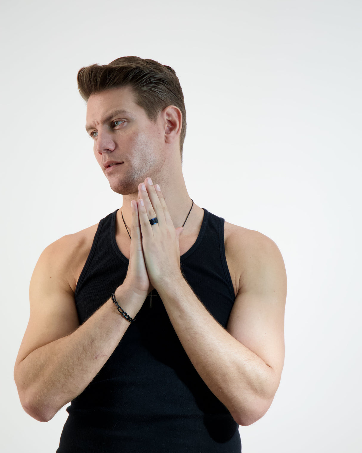 Lords Prayer Spinner Cross Pendant