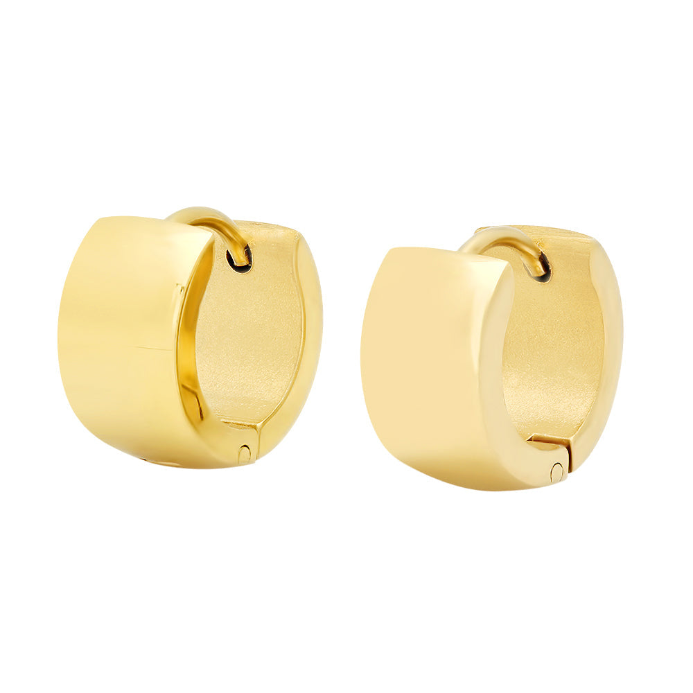 Huggie Wide Band Hoops