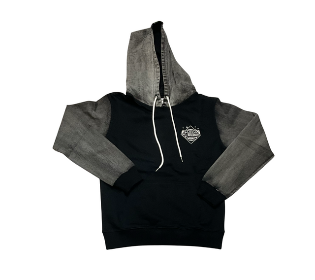 DNA World Wild Hoodie - Denim Hands - Black / Black Wash