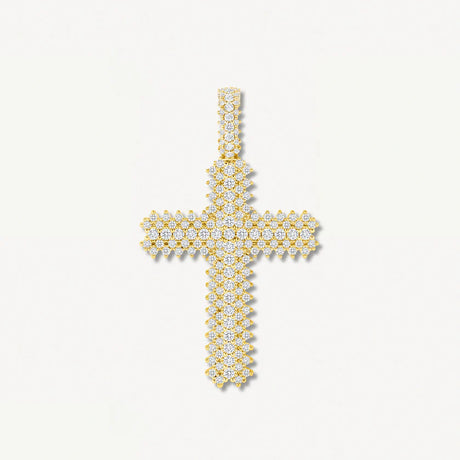 ICE KART SPIKE CROSS PENDANT GOLD
