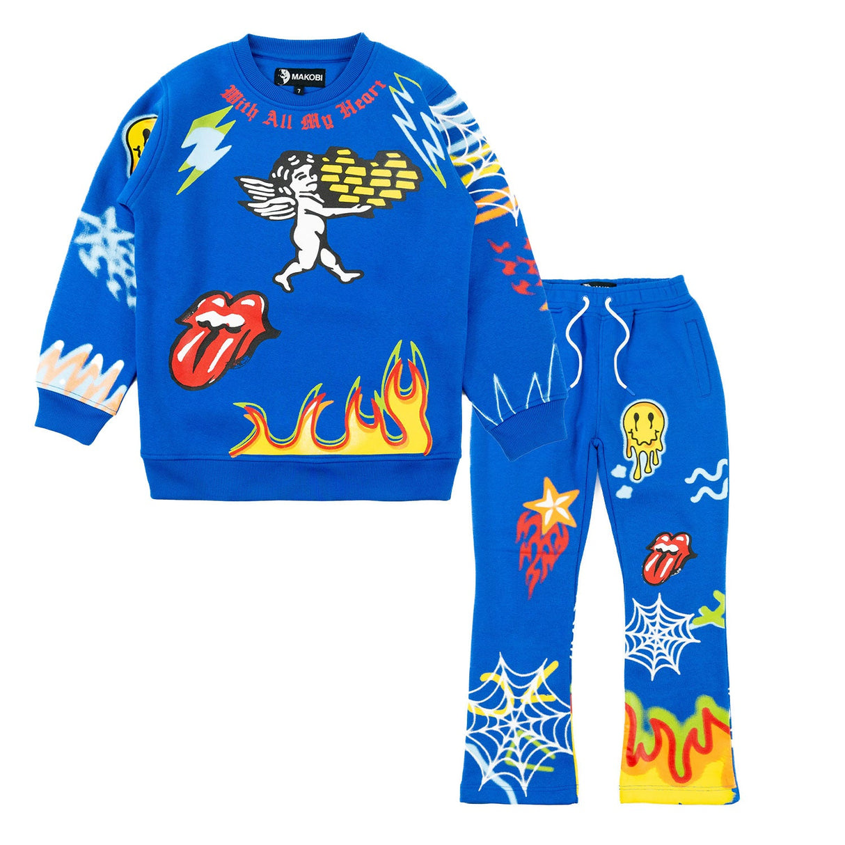 Makobi B4525 KIDS Graffiti Track Set - Royal