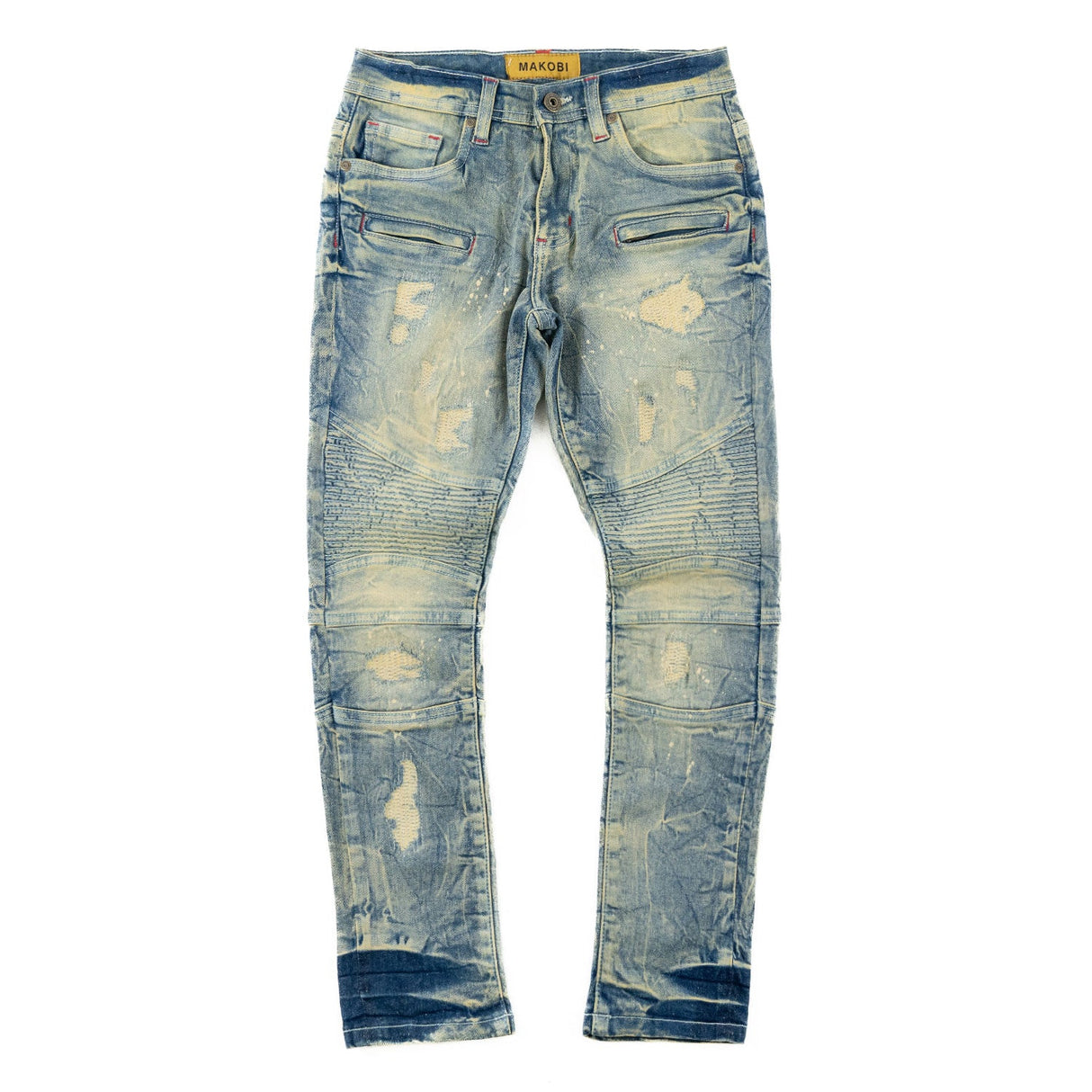 Makobi B1786 KIDS Rick Biker Jeans - Dirt