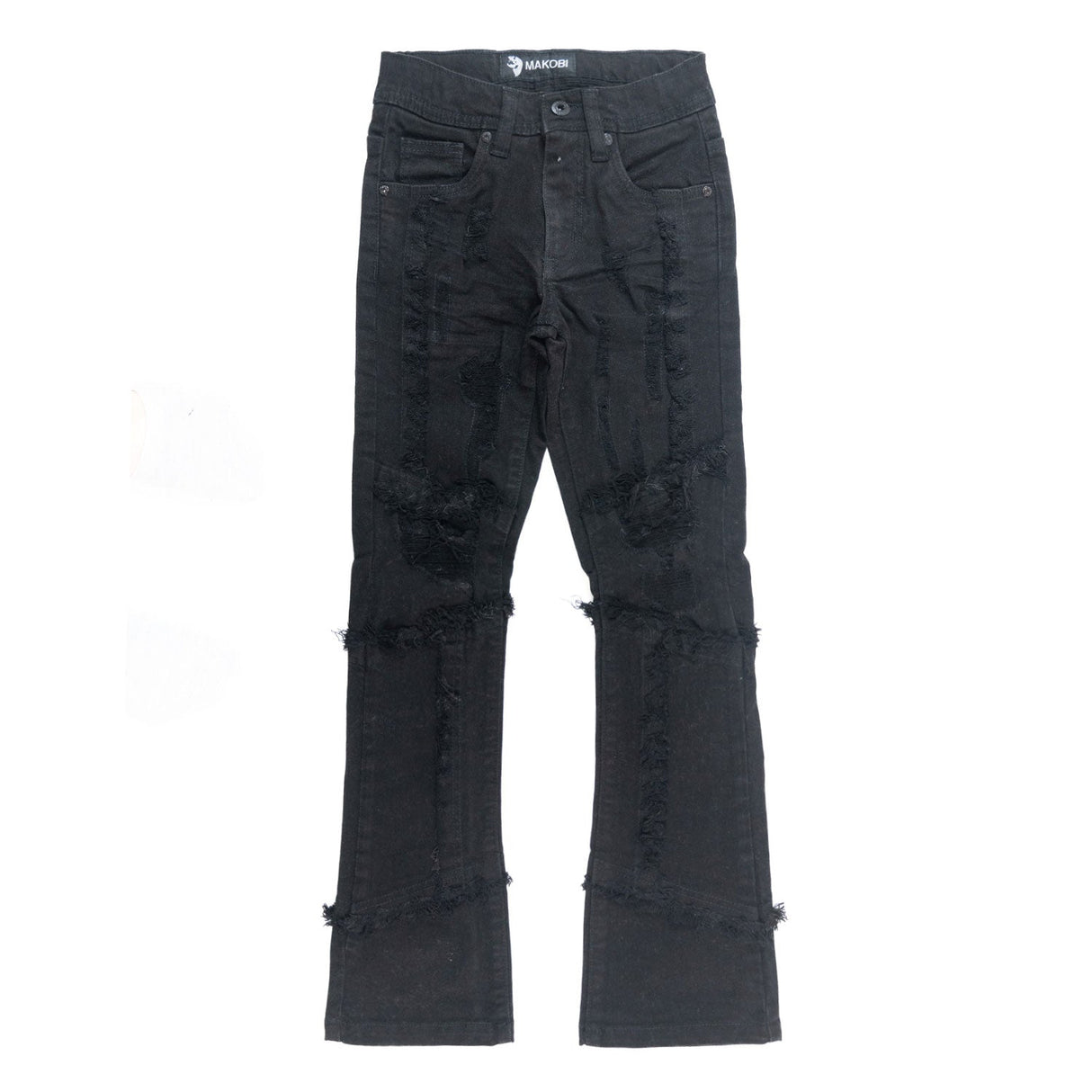MAKOBI B1997 Gianno KIDS Stacked Jeans - Black