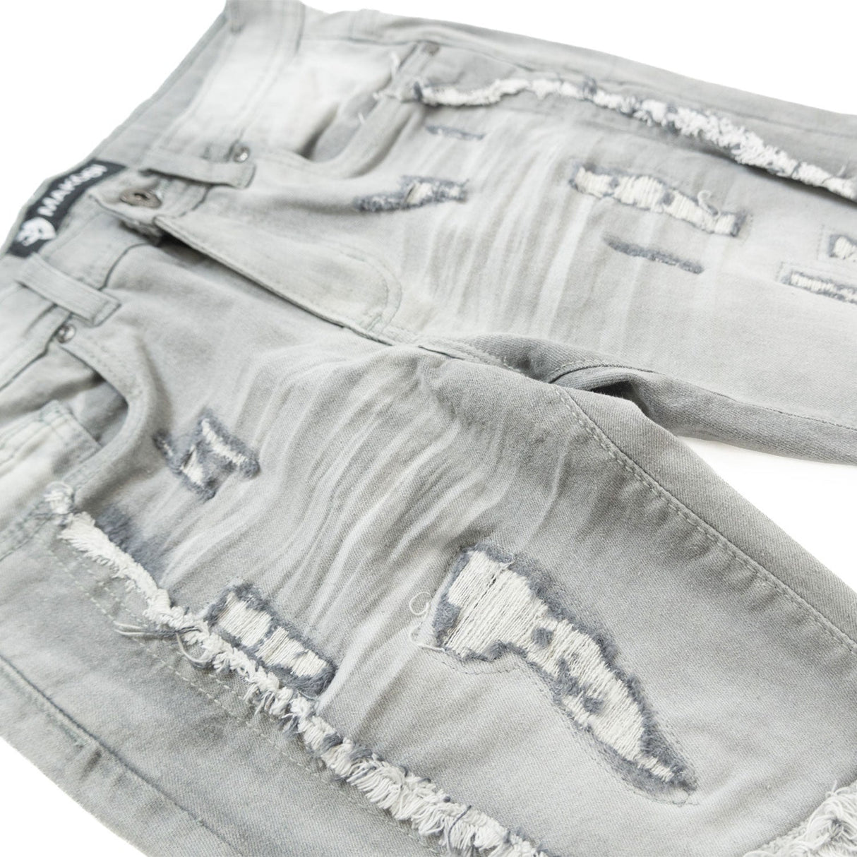 Makobi B1997 Gianno KIDS Stacked Jeans - Gray