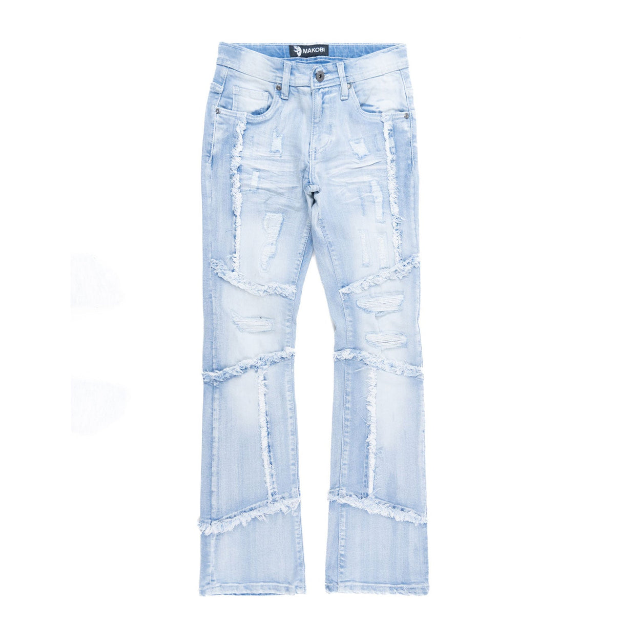 Makobi B1997 Gianno KIDS Stacked Jeans - Ice Wash