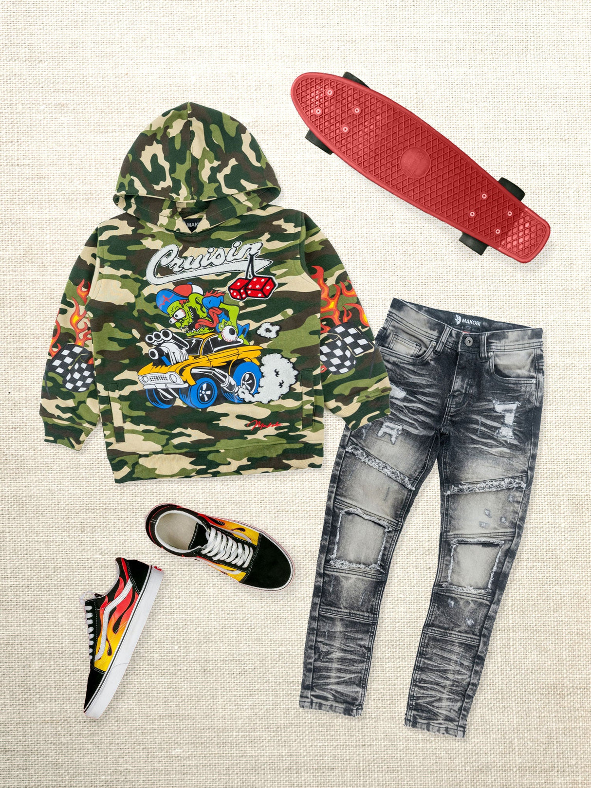 Makobi B4200 KIDS Cruisin' Hoody - Camo