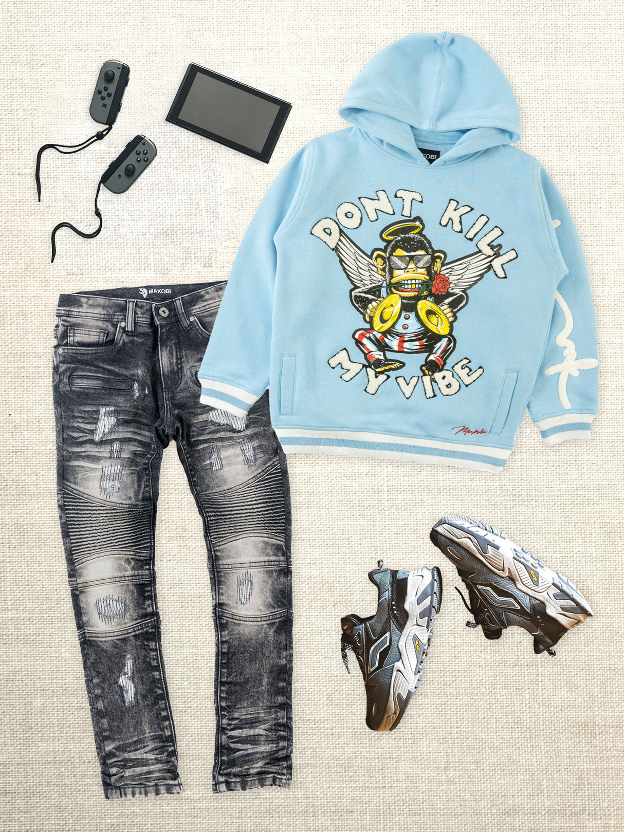 Makobi B4250 KIDS Vibe Hoody - Blue