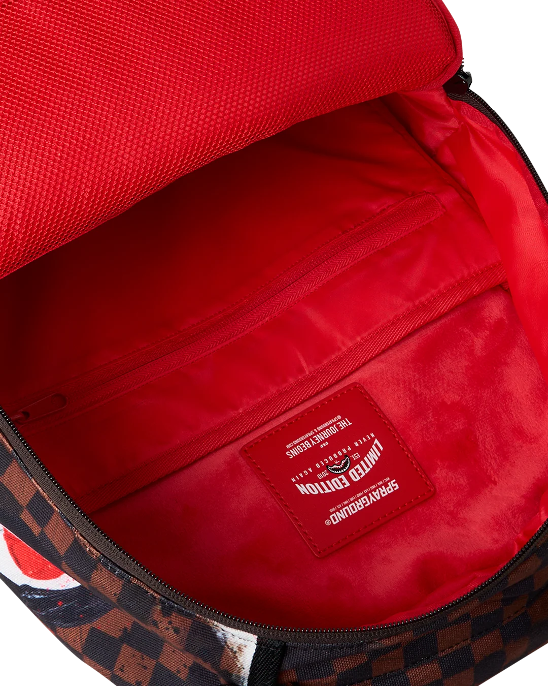 SprayGround Shark In Paris Cotton Canvas Painted DLX Backpack