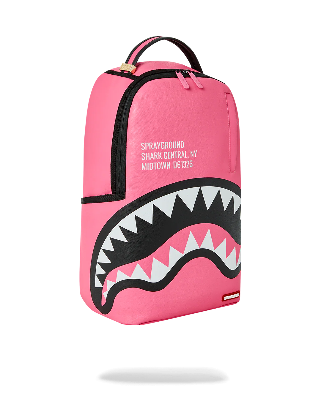 SprayGround Shark Central Pink Embroidered Dlxsv Backpack