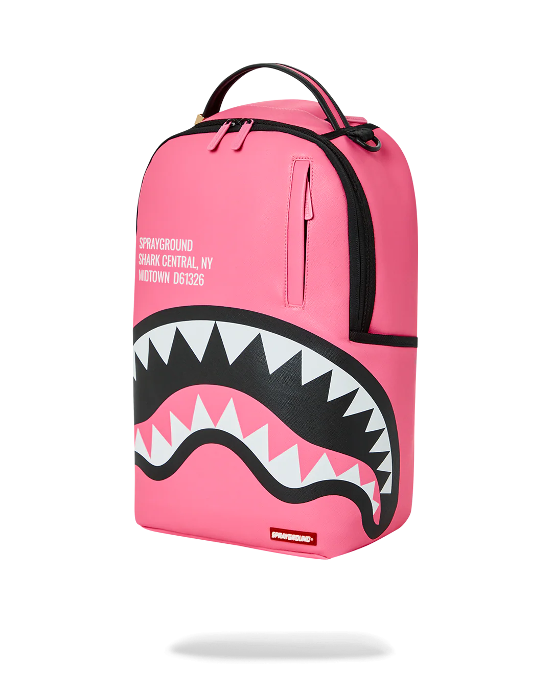 SprayGround Shark Central Pink Embroidered Dlxsv Backpack