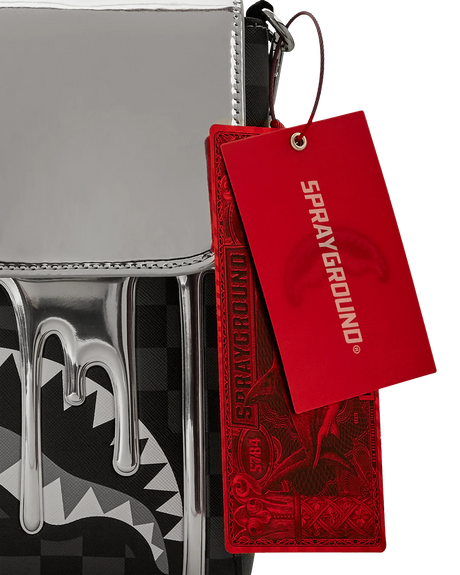 SPRAYGROUND METALLIC DRIP SHARK IN PARIS MESSENGER SLING