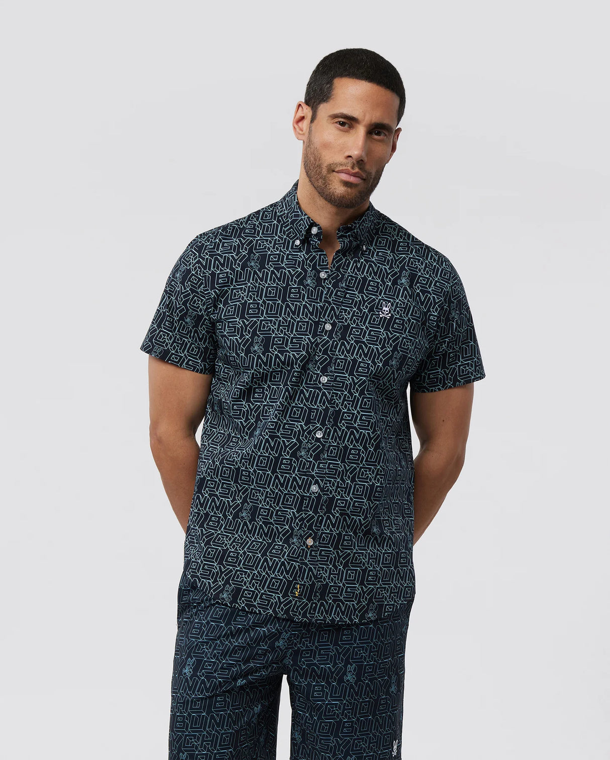 Psycho Bunny - All Over Swim T-Shirt - Navy