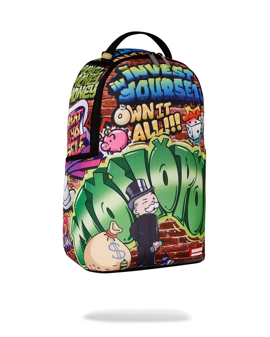 SPRAYGROUND MONOPOLY MAN GRAFFITI DLXR BACKPACK