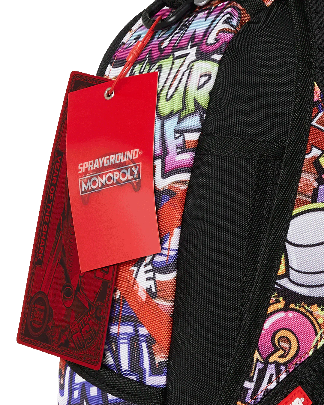 SPRAYGROUND MONOPOLY MAN GRAFFITI DLXR BACKPACK