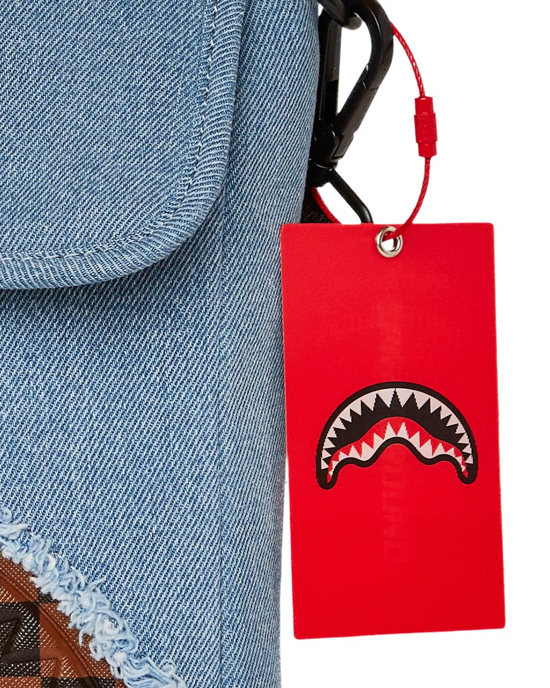 SPRAYGROUND DENIM SHARK MESSENGER SLING