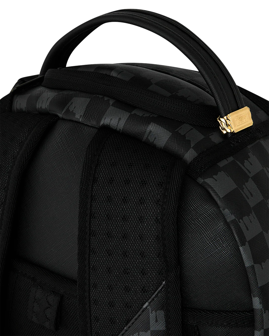SprayGround Black And White Drip Check Dlxsv Backpack