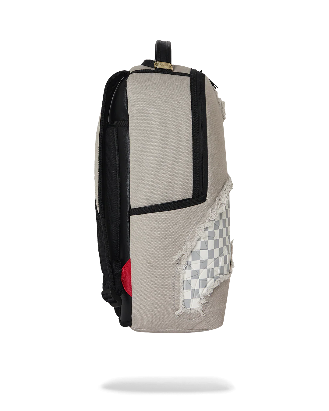 SprayGround Cream Denim Tear Shark Dlxsv Backpack