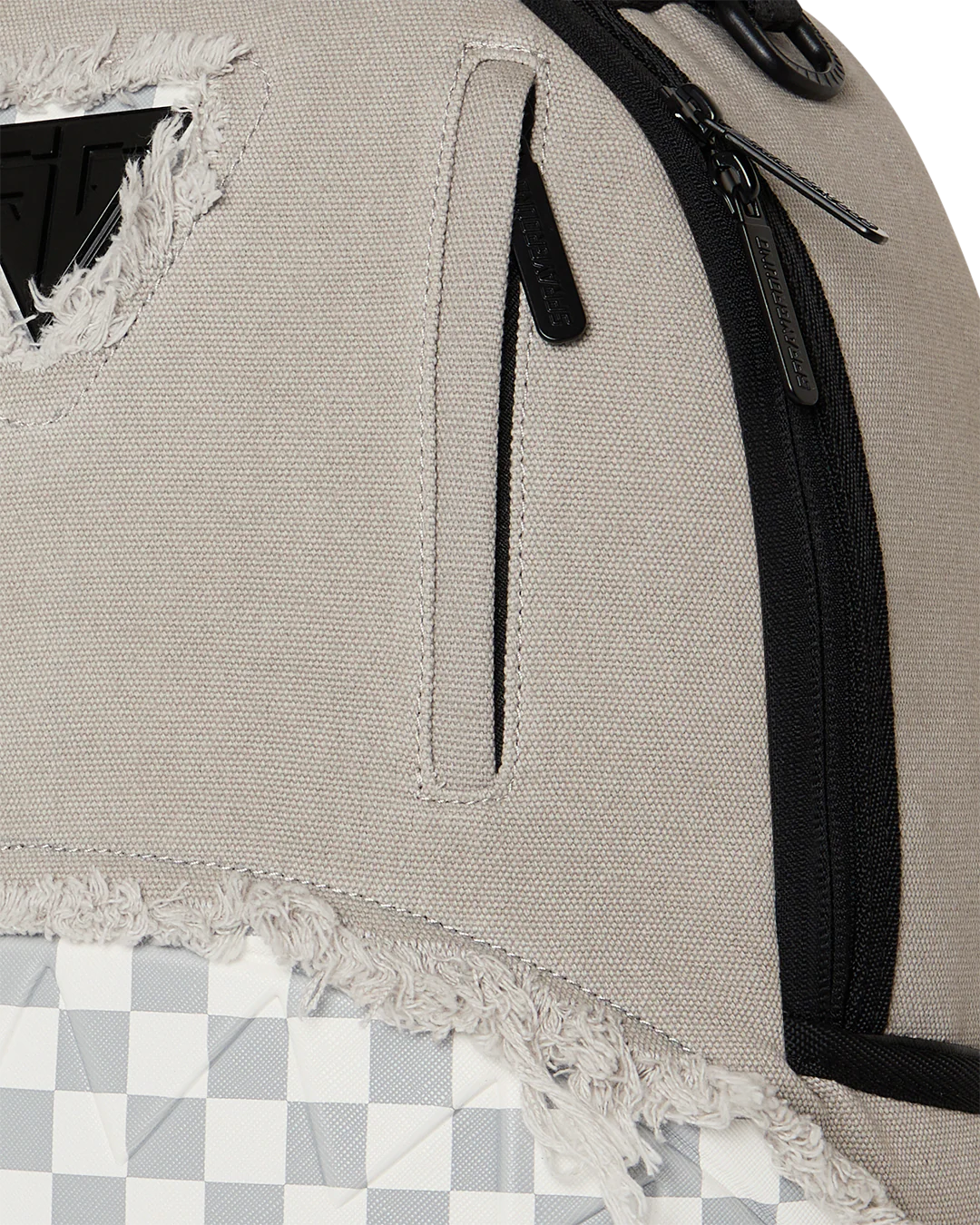 SprayGround Cream Denim Tear Shark Dlxsv Backpack