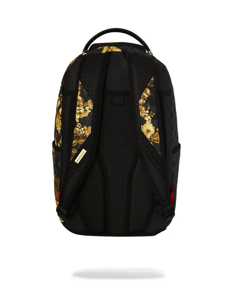 Sprayground Gold Floral Remix Dlxsv Backpack