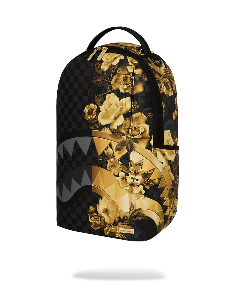 Sprayground Gold Floral Remix Dlxsv Backpack