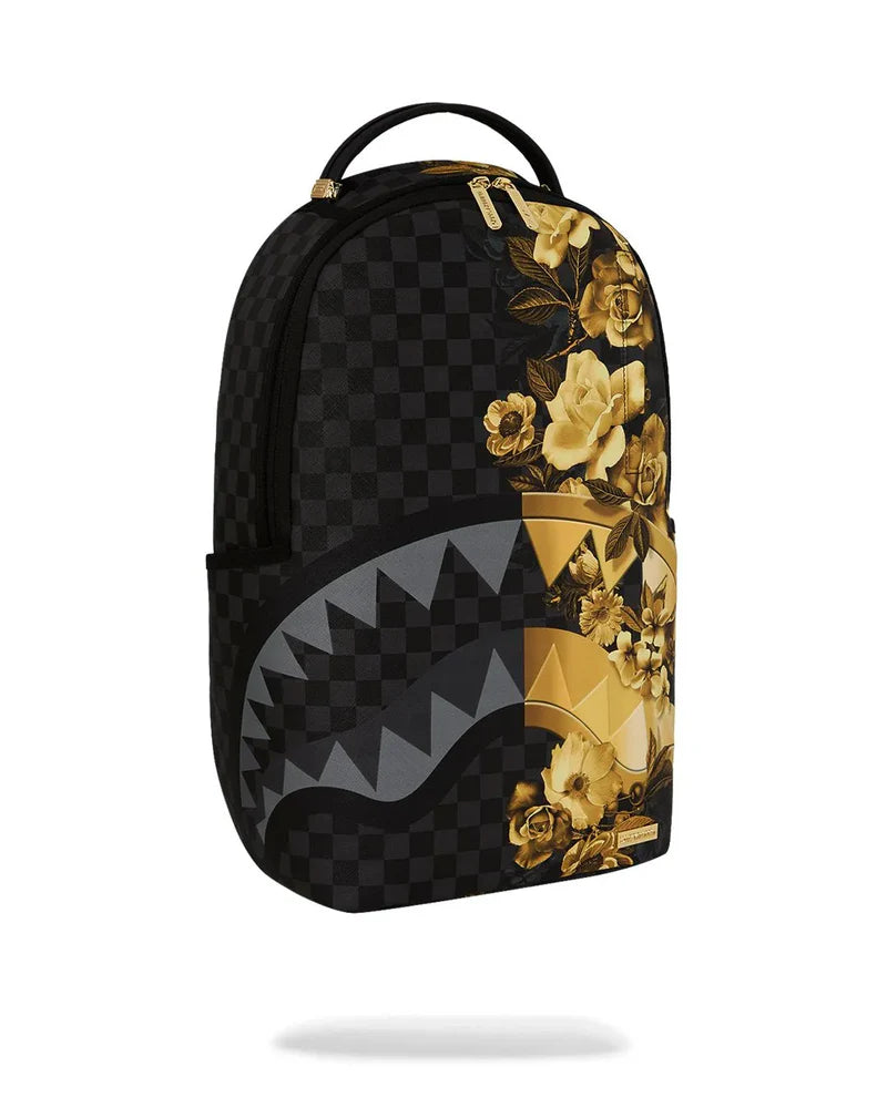 Sprayground Gold Floral Remix Dlxsv Backpack