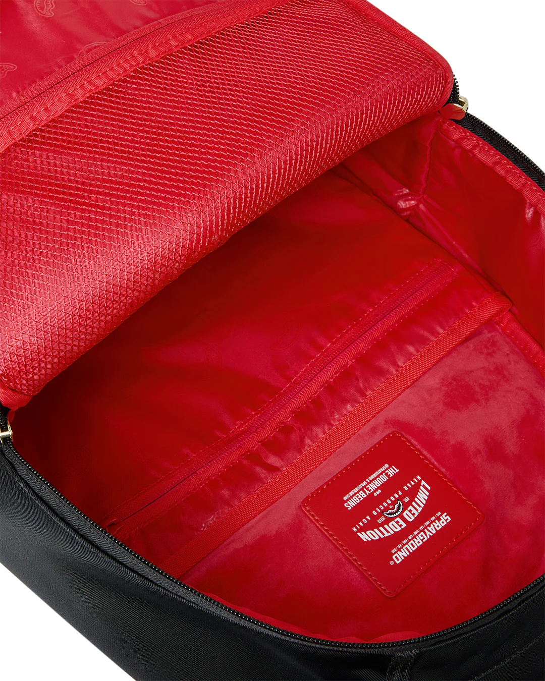 SprayGround Shark Central Gold Lettering Dlx Backpack