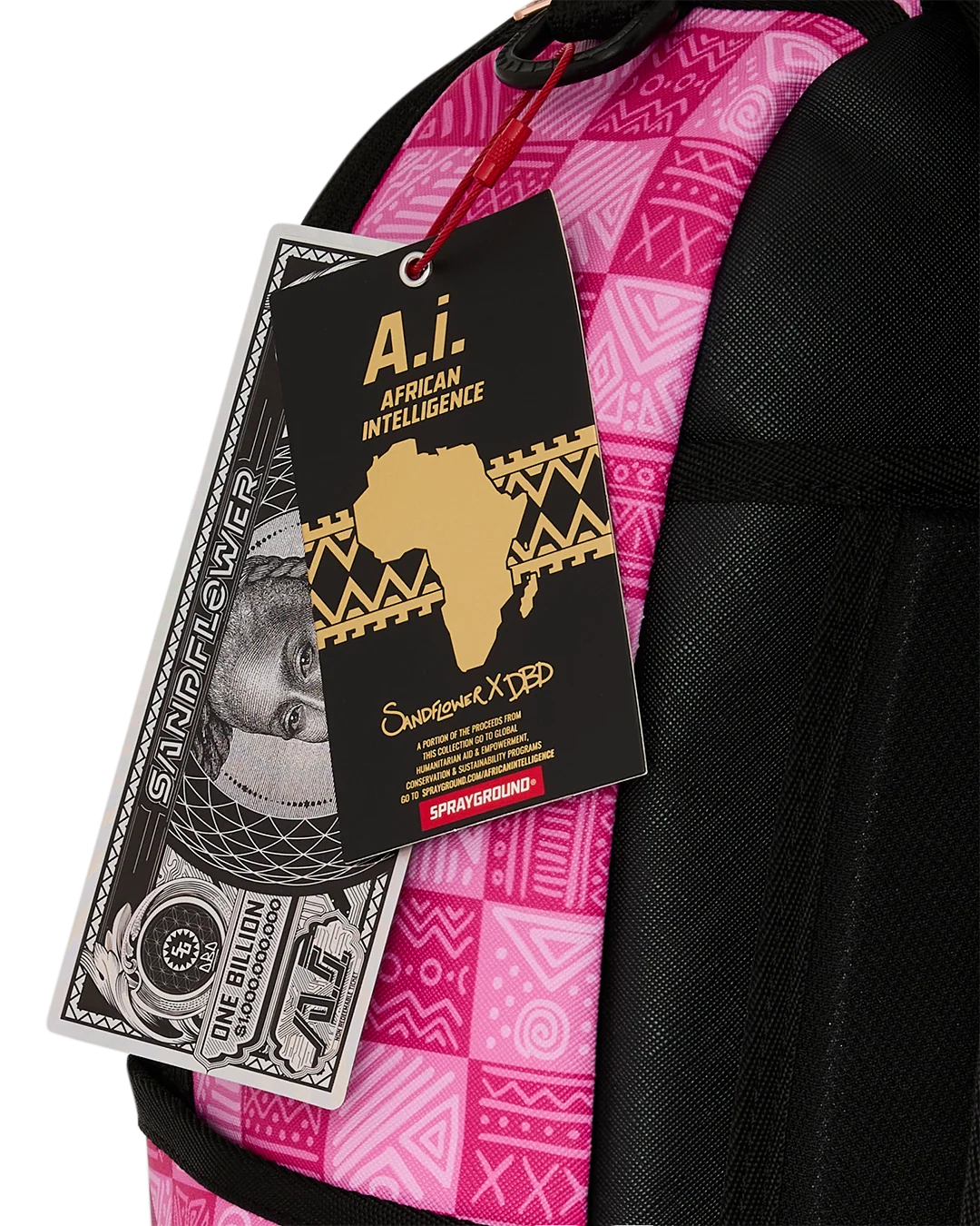 SprayGround AI Pink Check Dlxsv Backpack