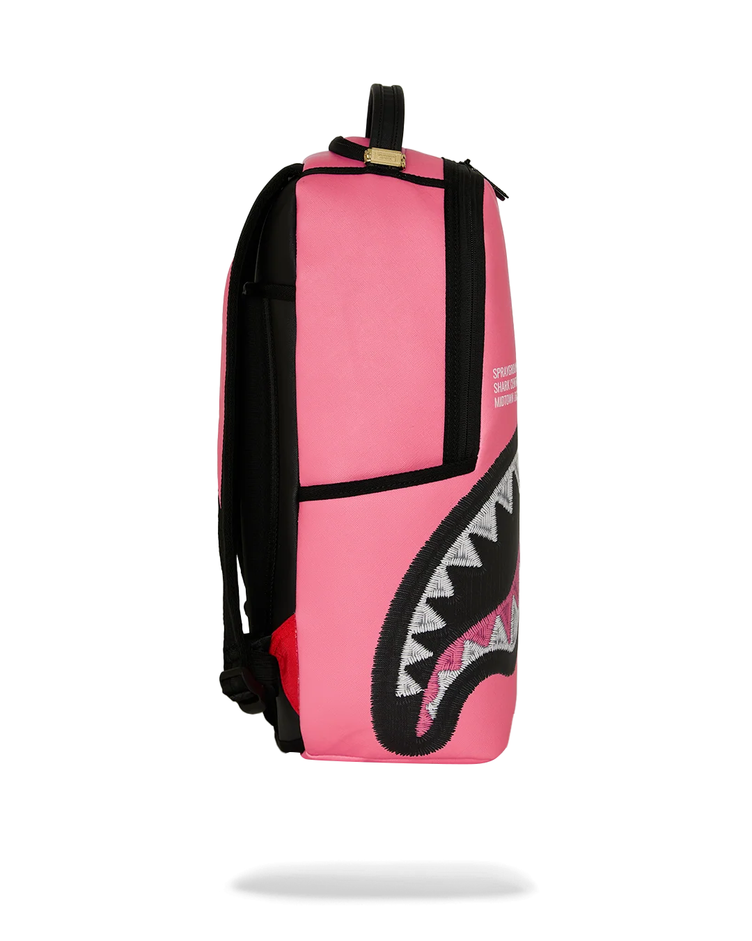 SprayGround Shark Central Pink Embroidered Dlxsv Backpack