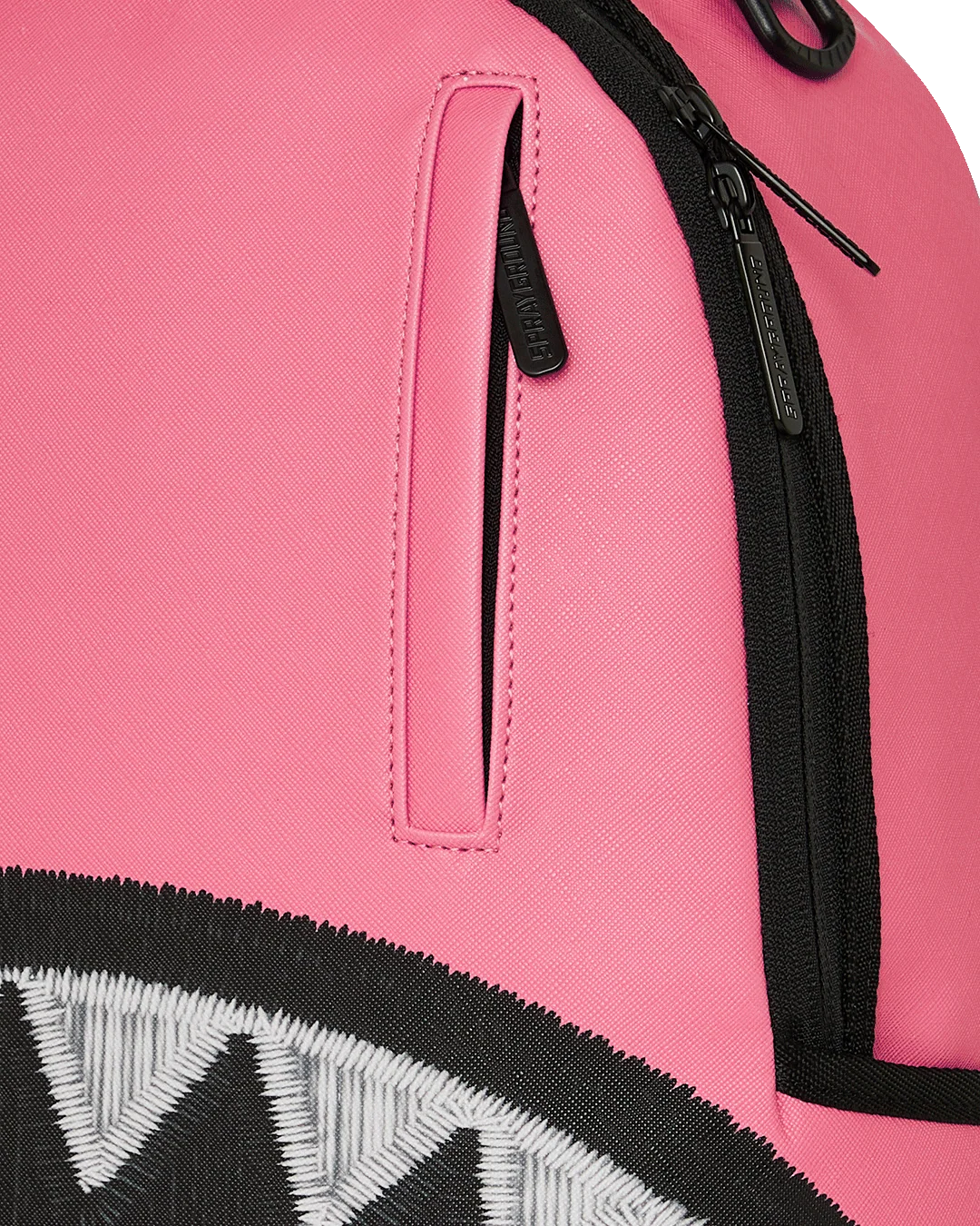 SprayGround Shark Central Pink Embroidered Dlxsv Backpack