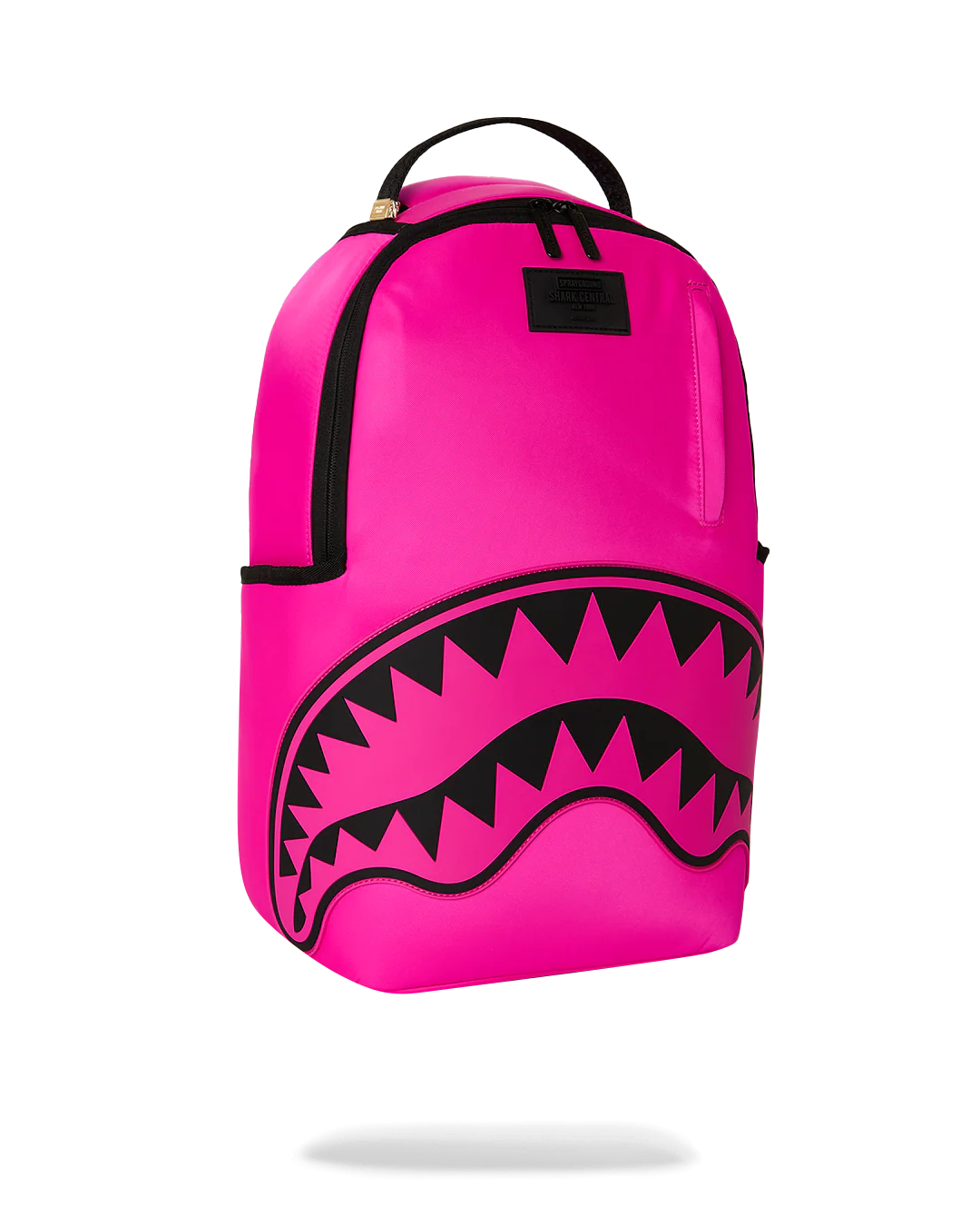 SprayGround Shark Central White Stencil Shark Pink Dlxsv Backpack