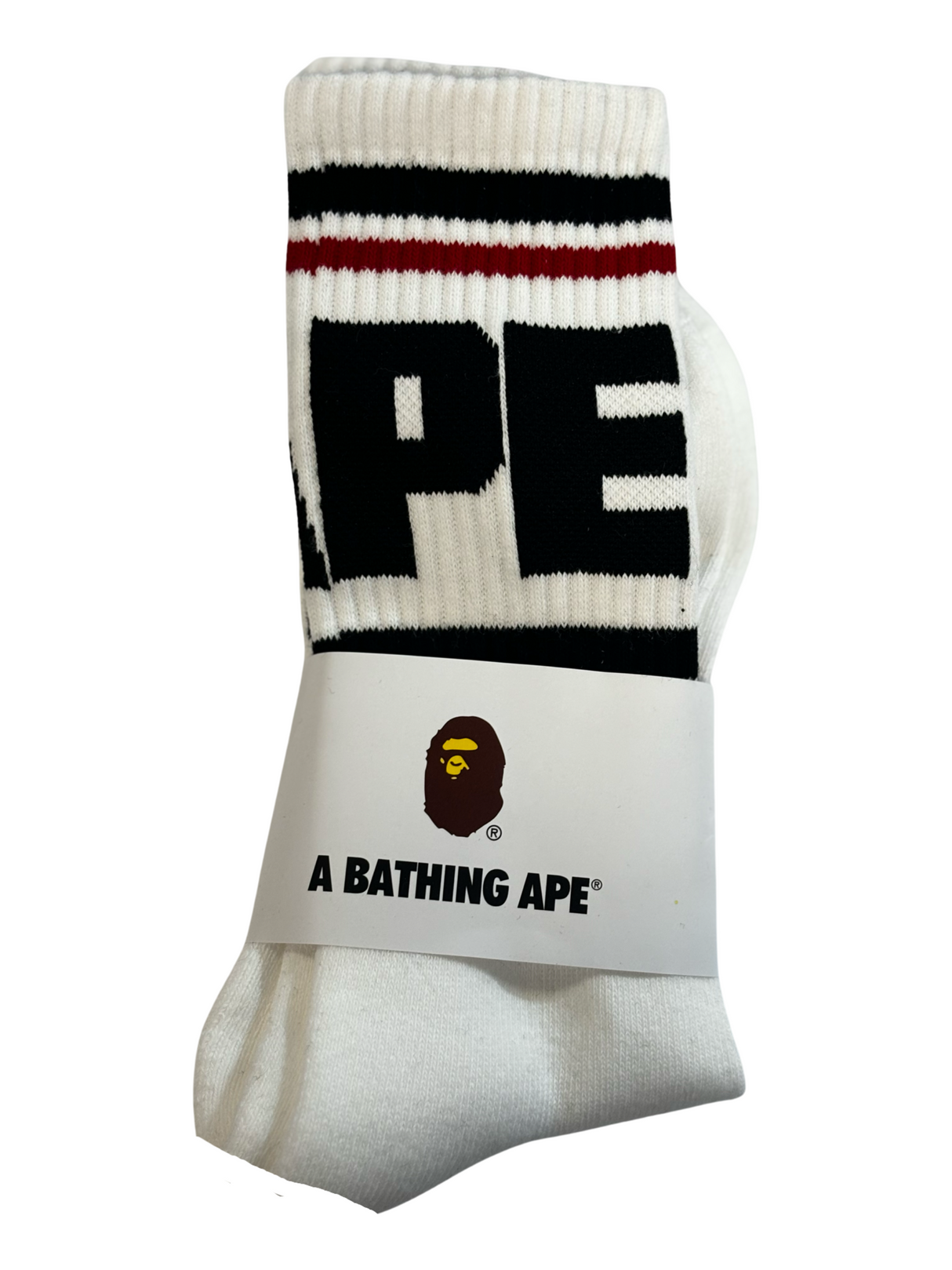 BAPE Black And Red Socks