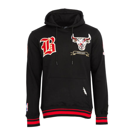 Pro Standard Chicago Bulls Prep Rib Hoodie - Black Red