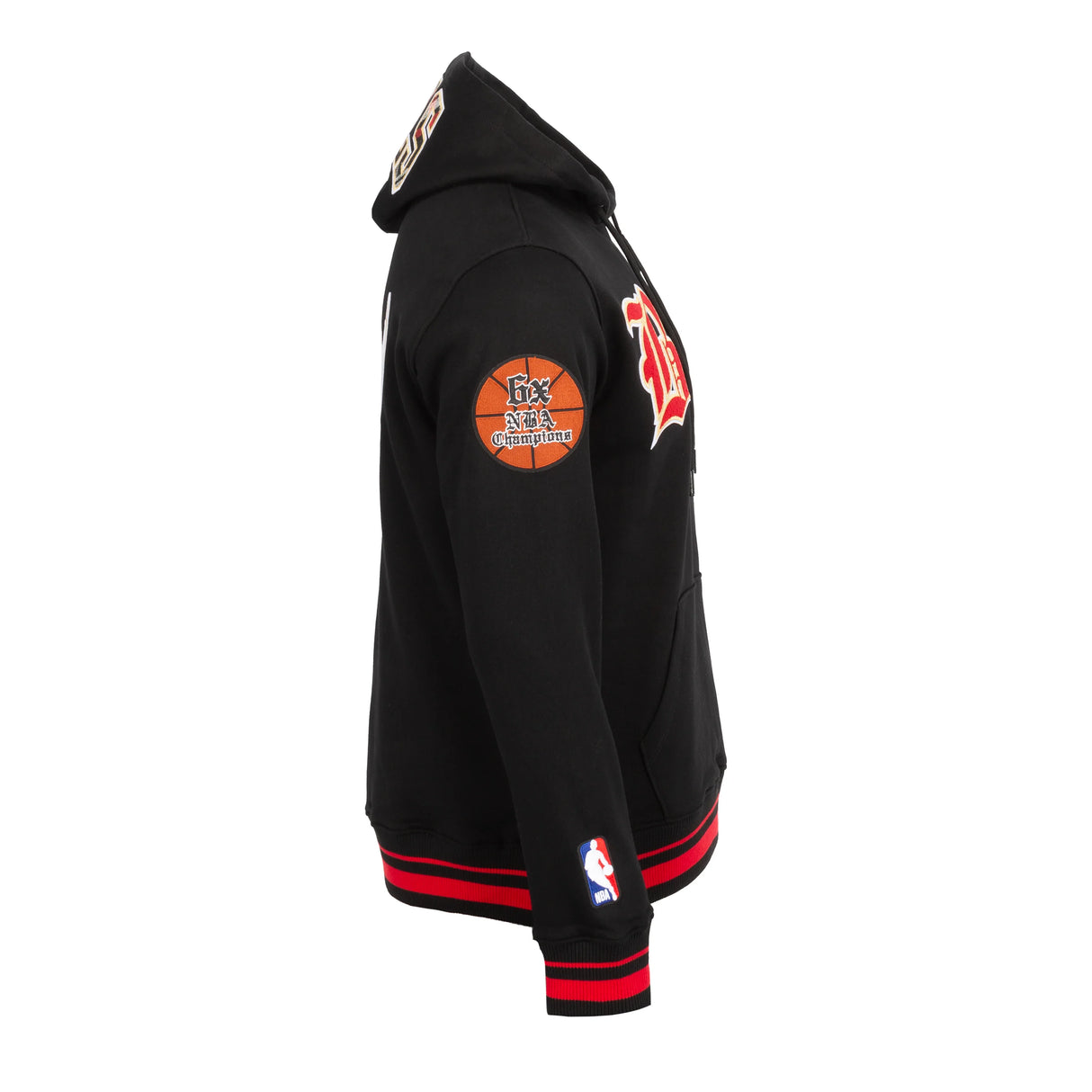 Pro Standard Chicago Bulls Prep Rib Hoodie - Black Red