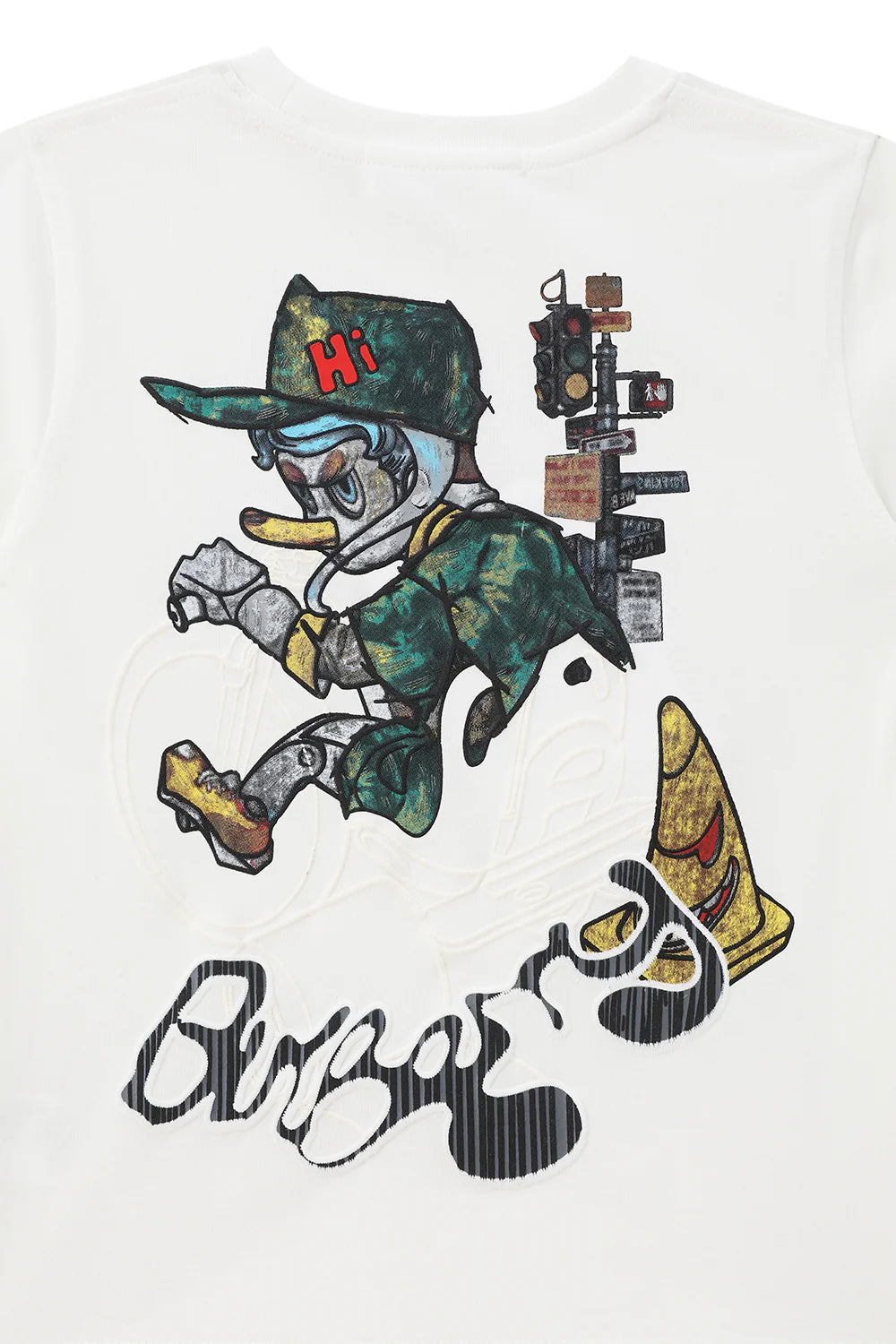Black Label Kids Rebel Duck T-Shirt White