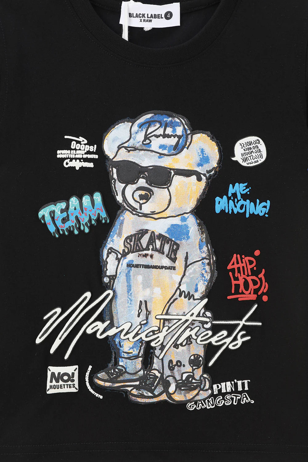 Black Label Kids Teddy T-Shirt Multi Colors