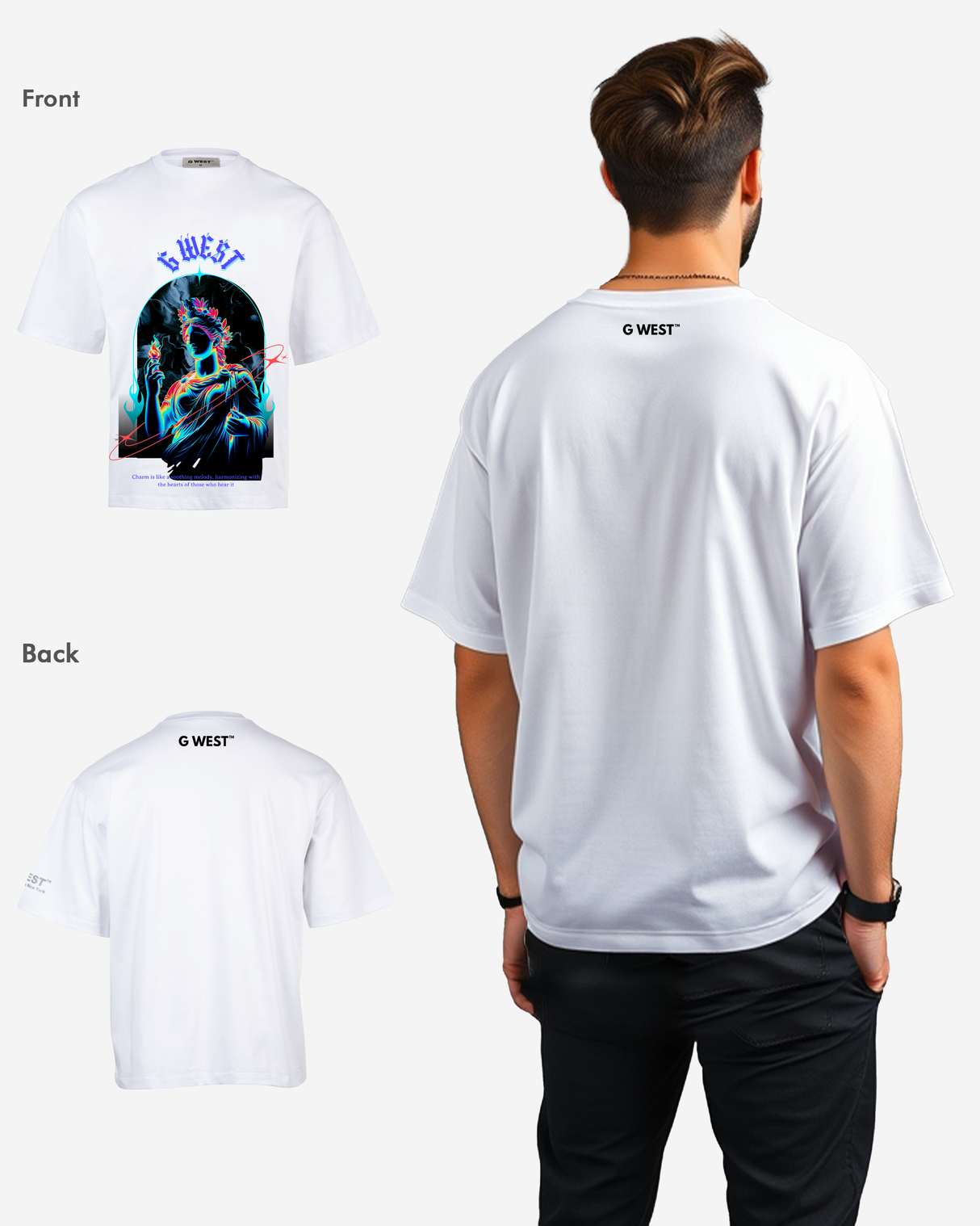 G-WEST OVERSTRESSED OVERSIZED TEE