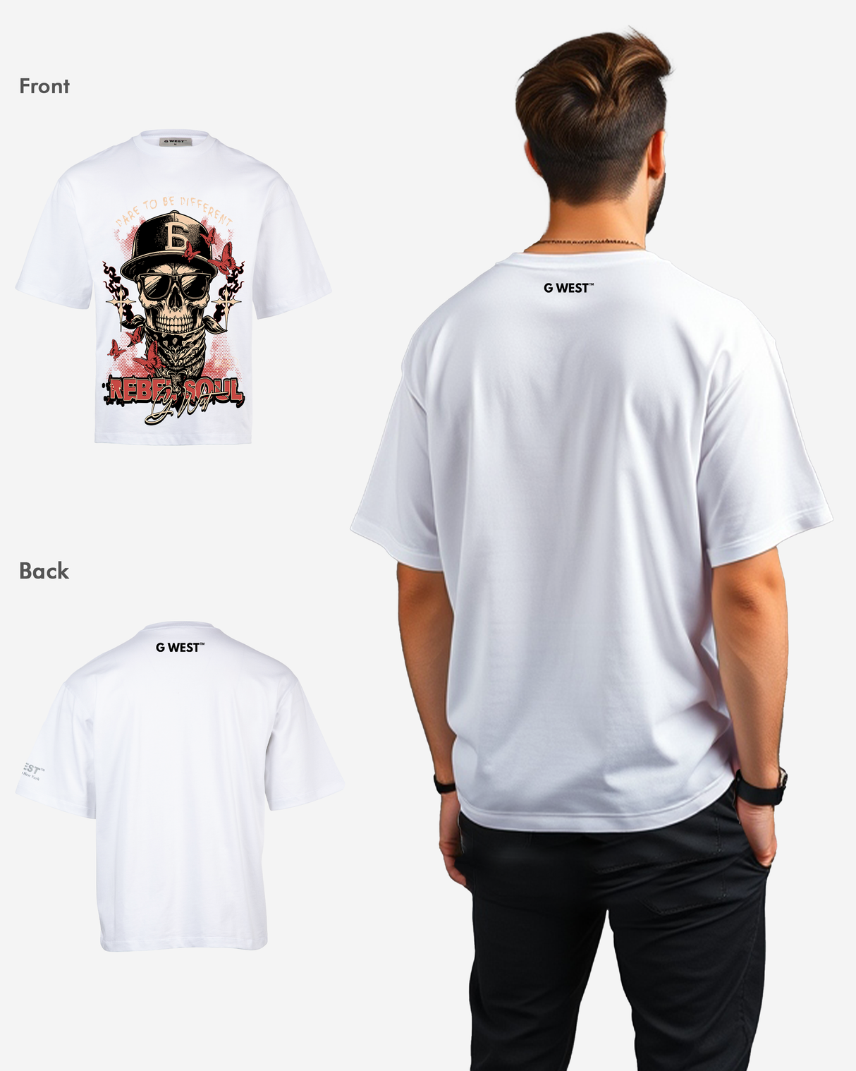G-WEST REBEL SOUL OVERSIZED TEE