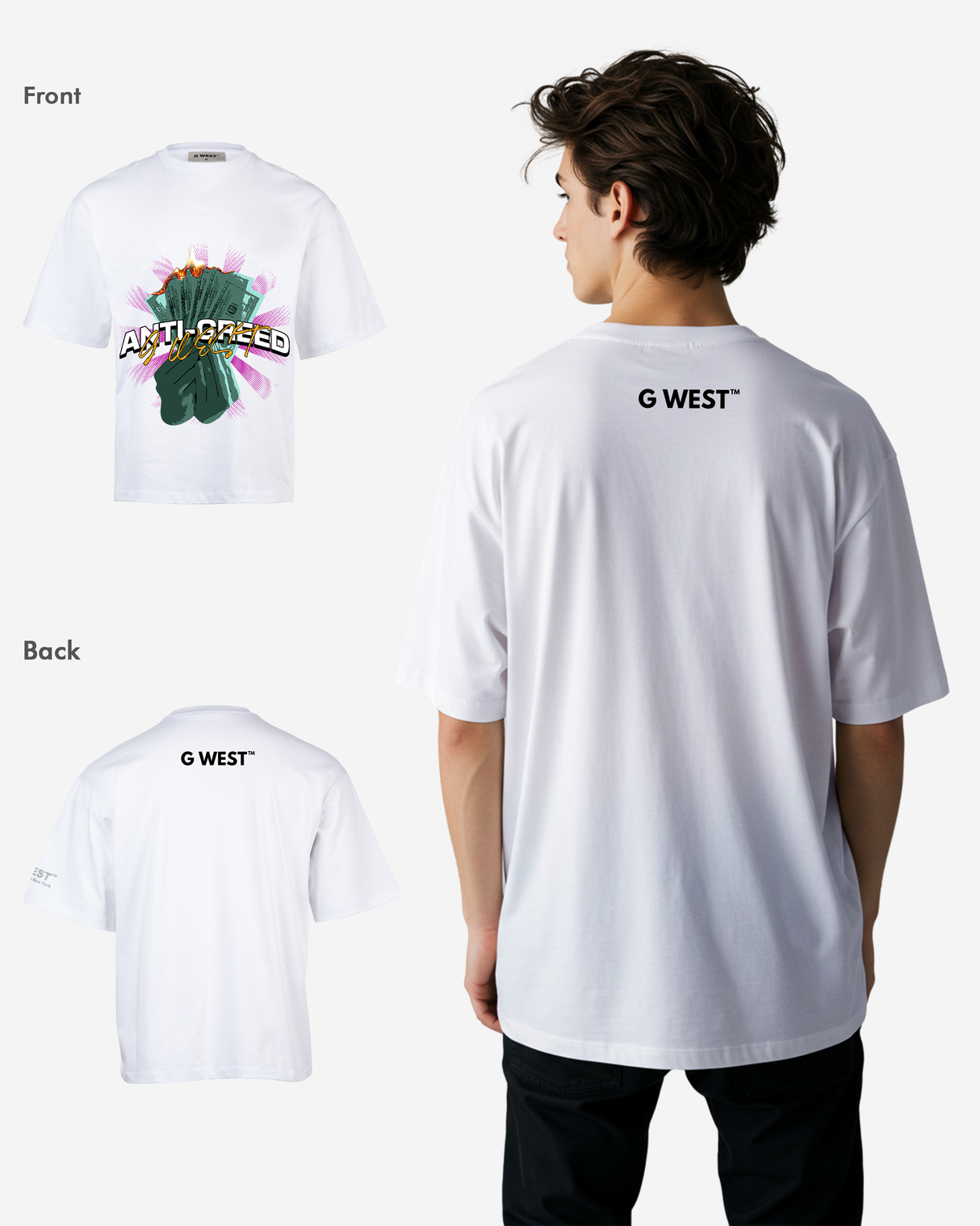 G-WEST ANTI GREED OVERSIZED TEE