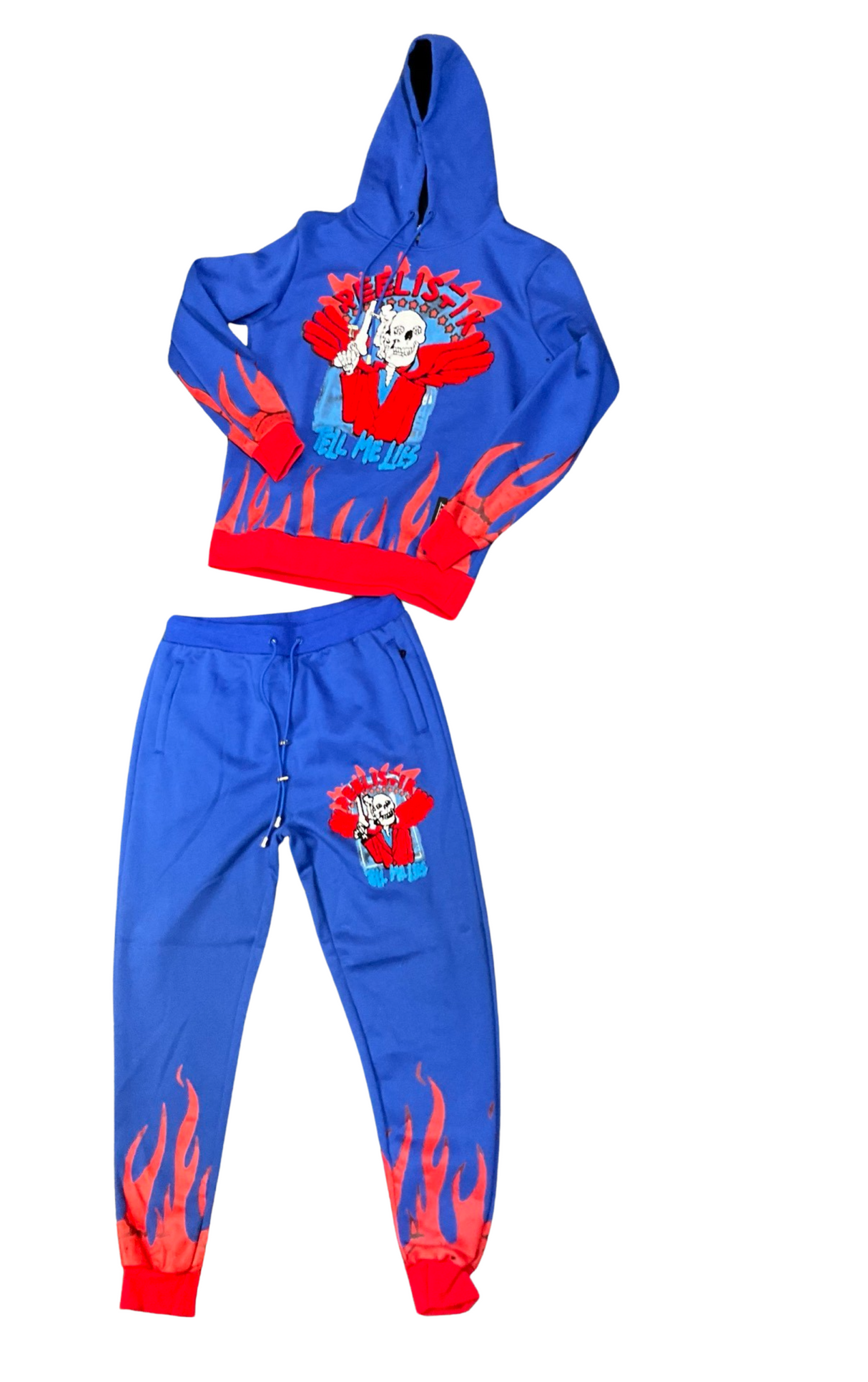 Reelistik Top& Bottom Set - Tell Me Lies - Royal Blue/Multi