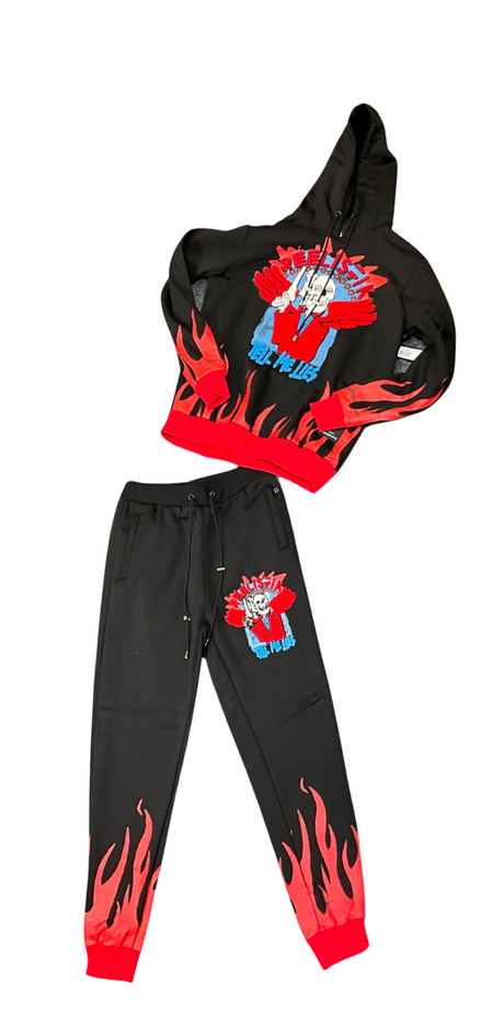 Reelistik Top& Bottom Set - Tell Me Lies - Black/Multi