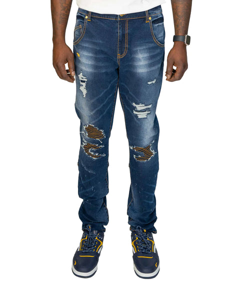BLACK LEAF - JEANS - MEDUIM BLUE WASH