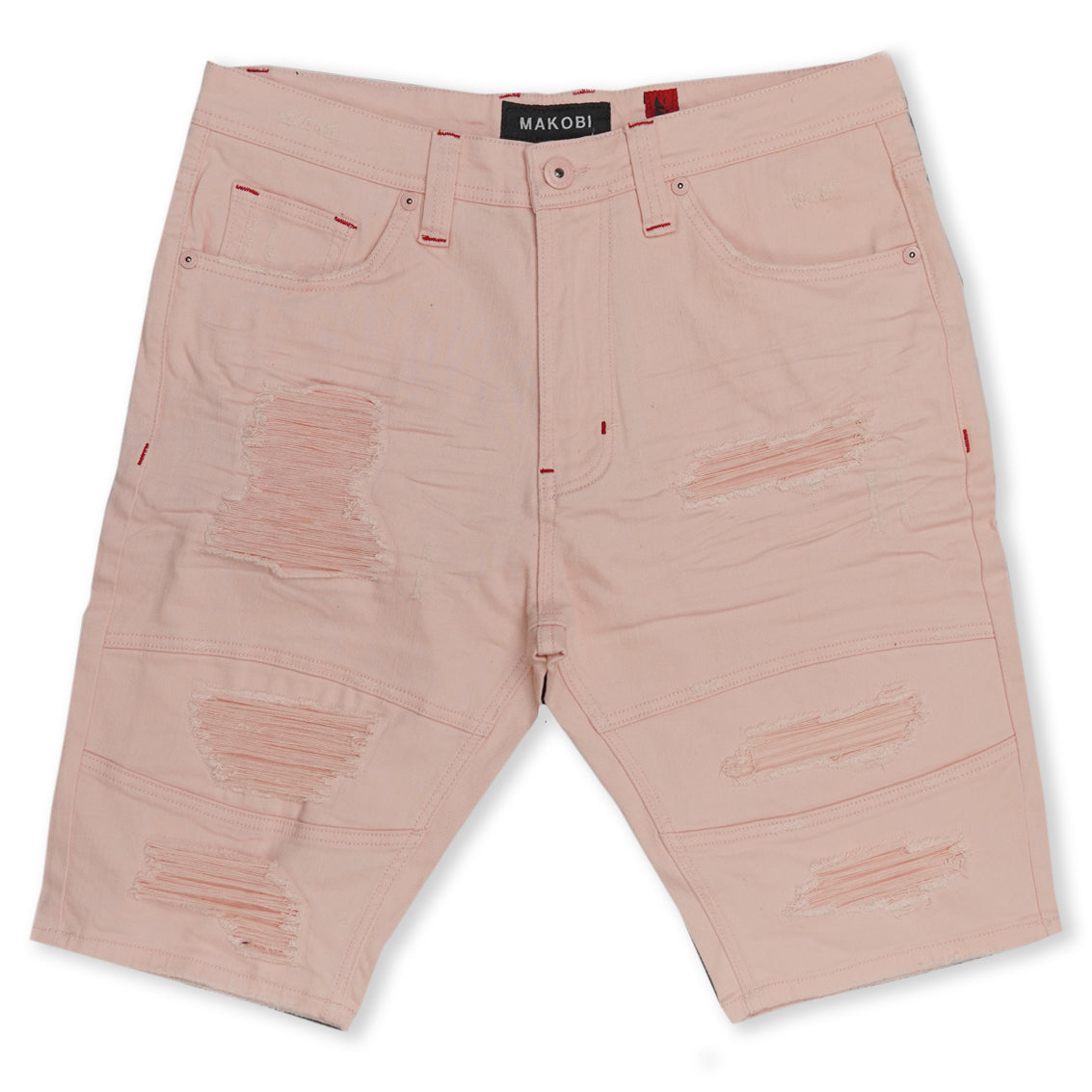 Makobi M760 Avlaki Shredded Twill Shorts  - Pink